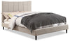 Paseo Queen Platform Bed – Taupe