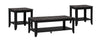 Roma 3-Piece Coffee and Two End Tables Package - Black