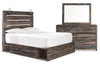 Abby 5-Piece Queen Bedroom Package with Side Storage - Brown