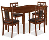 Aran 5-Piece Dining Package – Dark Walnut