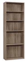Slade 5-Shelf Bookcase - Dark Taupe