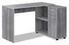 Zoe L-Shaped Desk - Grey