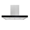 Broan Designer 30\" Chimney Range Hood with Black Glass Panel - BWT1304SSB