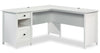 Cayla L-Shaped Desk - Soft White
