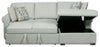 Haven 2-Piece Right-Facing Chenille Sleeper Sectional - Seafoam