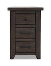 Morgan Chairside Table with USB - Brown