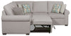 2-Piece Chenille Sectional with Left-Facing Sleeper Sofa - Grey