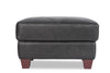 Vita 100% Genuine Leather Ottoman - Charcoal