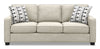 Sawyer Linen-Look Fabric Sofa - Light Grey