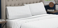 Kort & Co. Stripe 4-Piece King Sheet Set - Blue and White