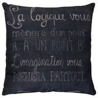 Quote Accent Pillow I - Black