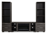 Antoni Modern 3 Piece Entertainment Centre with Electric Fireplace and Storage for TVs up to 70