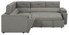 Savvy 2-Piece Right-Facing Linen-Look Sleeper Sectional