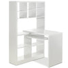 Mollie Reversible Desk with Bookcase - White