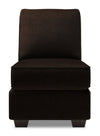 Sofa Lab Roll Armless Chair - Luxury Chocolate