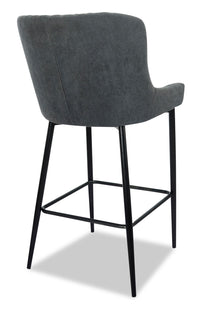 Demi Counter-Height Stool with Velvet-Like Fabric, 26