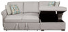 Haven 2-Piece Right-Facing Chenille Sleeper Sectional - Grey