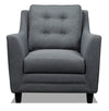 Novalee Linen-Look Fabric Chair - Grey