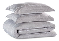 Stripes 3-Piece King Comforter Set - Grey