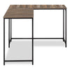 Karter L-Shaped Corner Desk - Brown