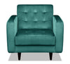 Devlin Velvet Chair - Green