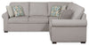 Haven 2-Piece Right-Facing Chenille Sectional - Grey