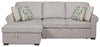 Haven 2-Piece Left-Facing Chenille Sleeper Sectional - Grey