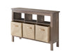 Kimberly Hall Table with Three Baskets - Beige