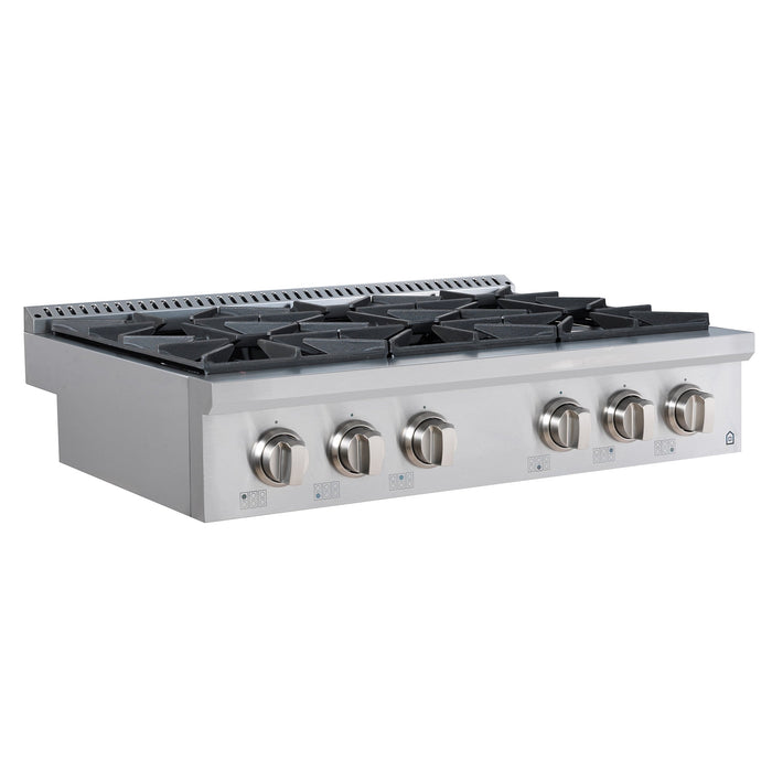 Ancona 36\" Commercial Style Slide-In Gas Cooktop - AN-2161 