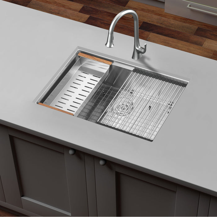 Ancona 28\" Undermount Workstation Kitchen Sink - AN-3371