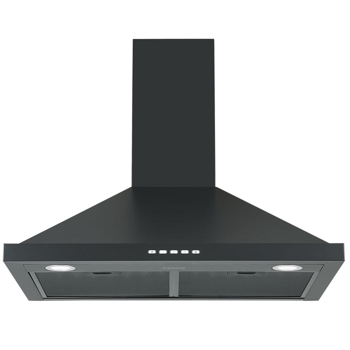 Ancona 30\" Convertible Wall-Mounted Range Hood - AN-17018BLK 