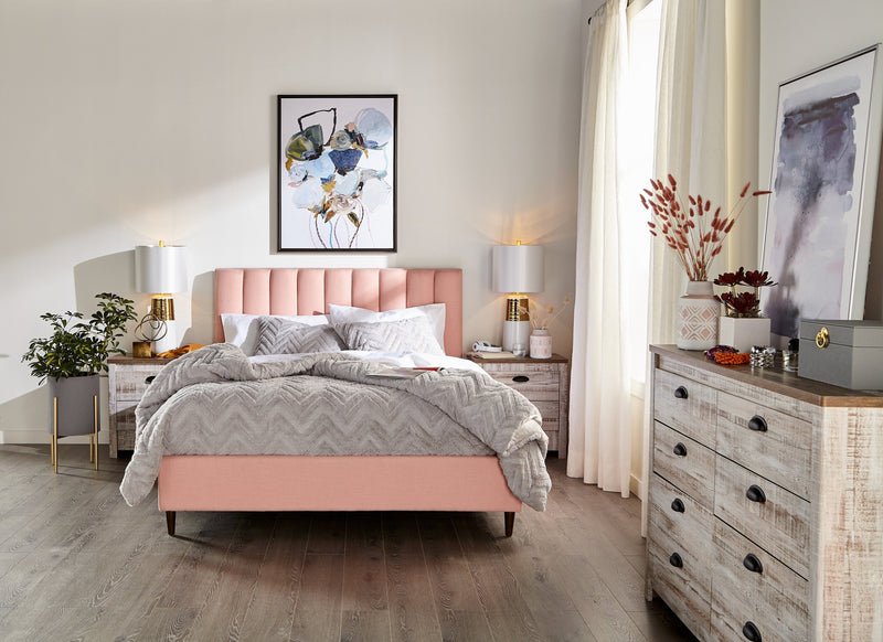 Rain Queen Platform Bed - Pink