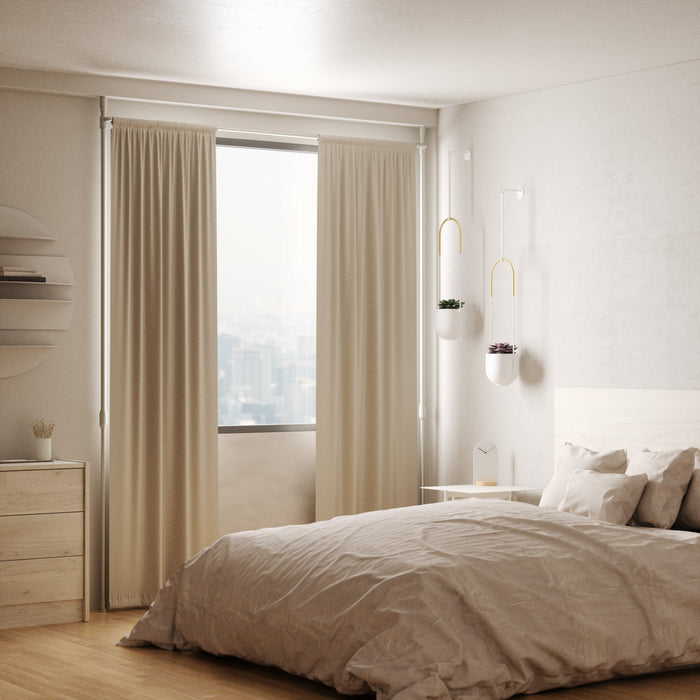 Umbra Anywhere Metallic Nickel Expandable Curtain Rod and Room Divider - 36\"-66\" 