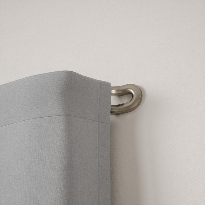 Umbra Midnight Nickel Expandable Double Blackout 3/4\" Curtain Rod - 42\"-120\" 