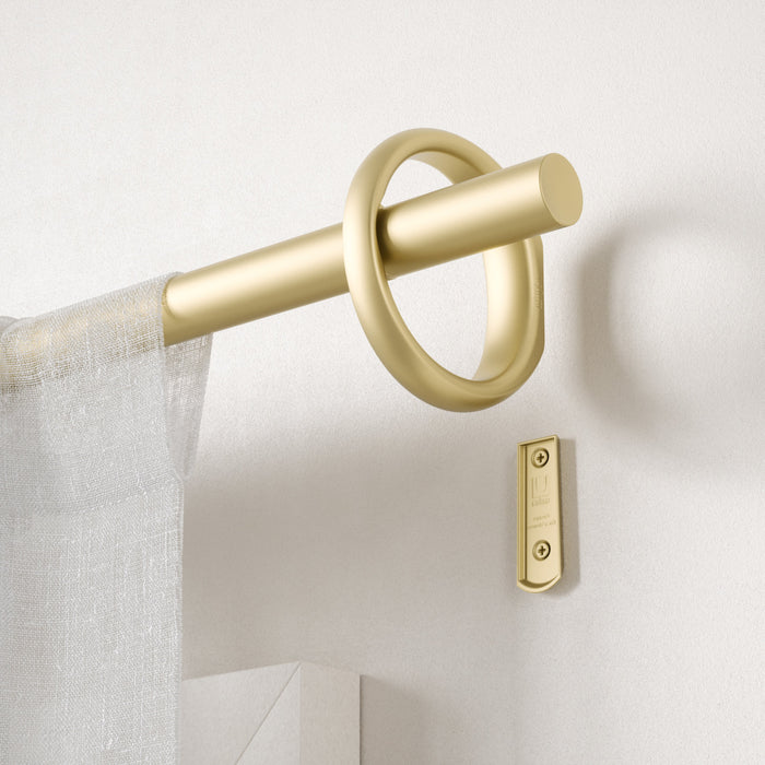 Umbra Ringlet Gold Expandable 1\" Curtain Rod - 42\"-120\" 