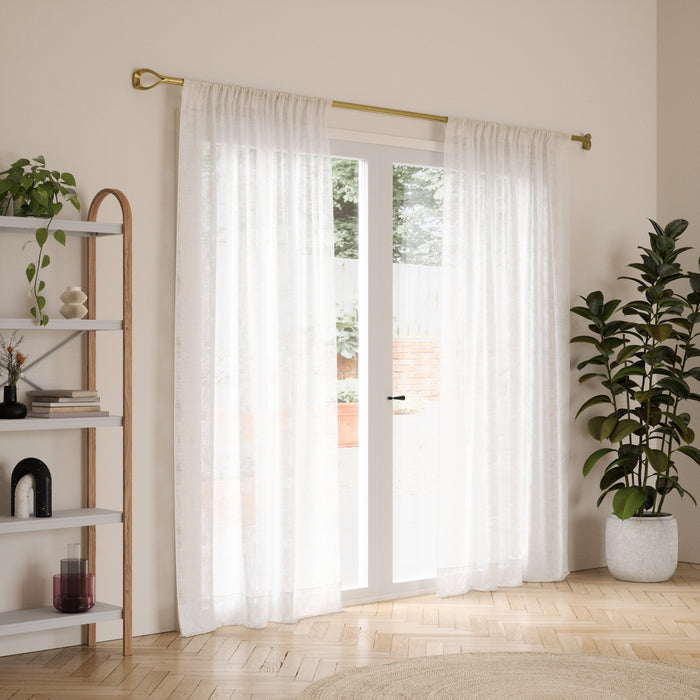 Umbra Loop Gold Expandable 1\" Curtain Rod - 42\"-120\" 