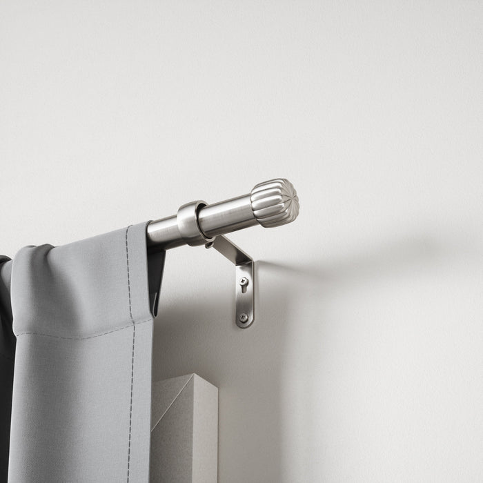 Umbra Cleo Nickel Steel Expandable 1\" Curtain Rod - 66\"-120\" 