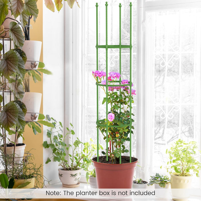 Costway 2-pack Garden Trellis 57" Plant Support & Tomato Cages With Adjustable Height