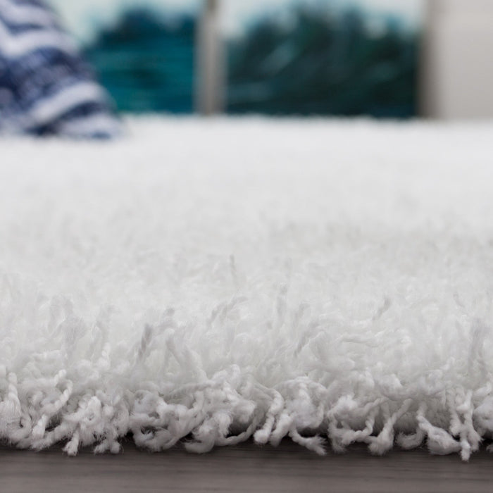 Victoria White Shag 3 x 5 Area Rug