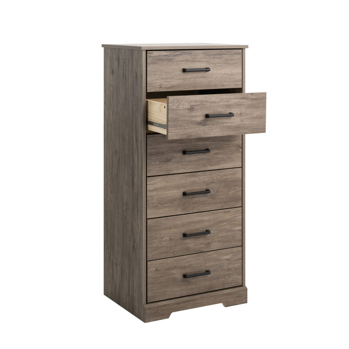 Prepac Rustic Ridge  23.75\" 6-Drawer Chest - Brown