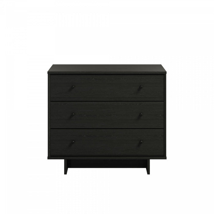 Prepac Finnley 3-Drawer Nightstand - Black Oak