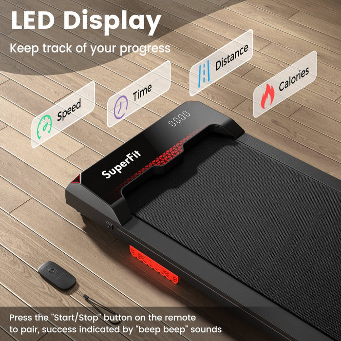 Superfit Walking Pad 2.5hp Under Desk Treadmill With Remote Control App-enabled For Home