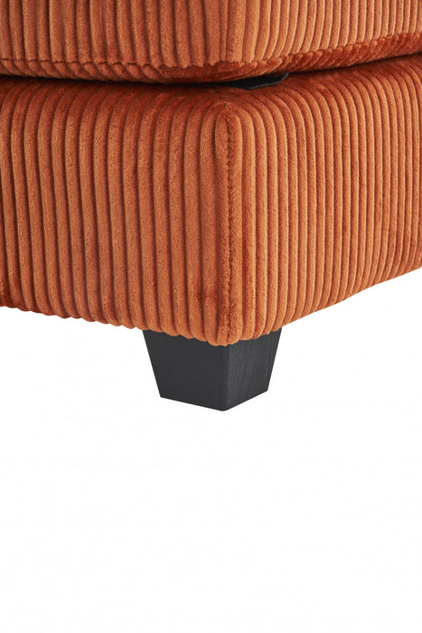 Liam 46.9\" Modern indoor corduroy sofa with 2 soft cushions ,Orange Sofa  