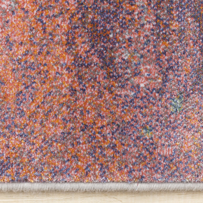 Amelia Dense Cream Pink Purple Floral Area Rug - 5'3\" x 7'7\"