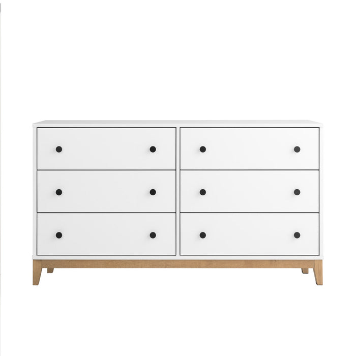 Prepac Nordik 6-Drawer Dresser - White Oak