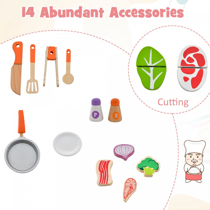 Costway 2 In 1 Kids Play Kitchen & Restaurant Double-sided Pretend Playset With Canopy