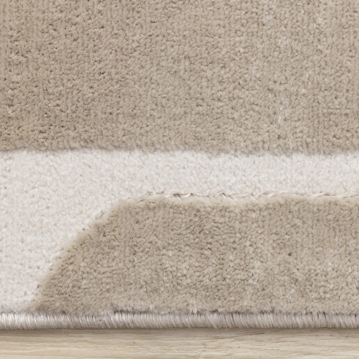 Leopold Modern Mid-Century Beige Cream Area Rug - 7'10\" x 10'6\"