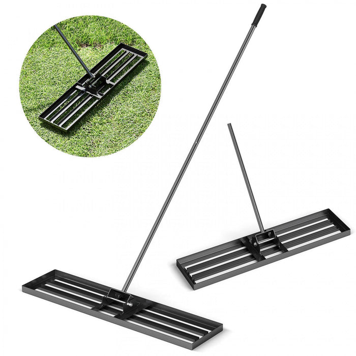 Costway Lawn Leveling Rake 42" X 10" Heavy Duty Level Lawn Tool For Garden Backyard/lawn Black