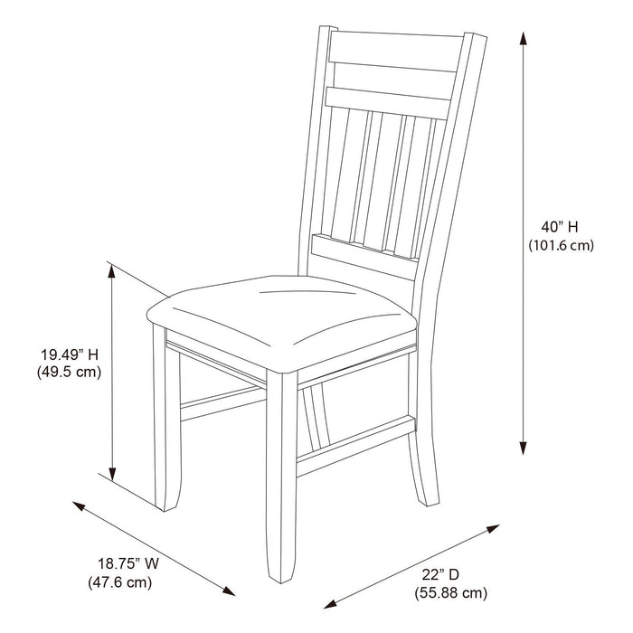 Turino Fabric Weathered Grey Dining Chair - Set of 2