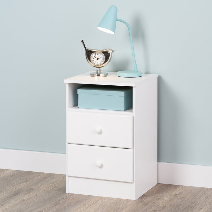 Astrid 2-Drawer Nightstand - White